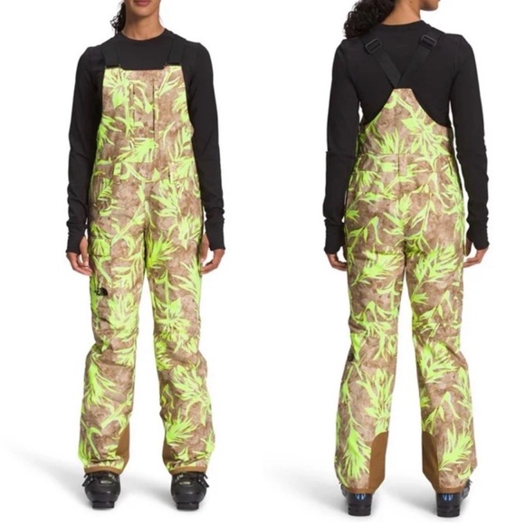 NEW North Face Freedom Brown Prairie Paintbrush Insulated snowboard jumpsuit